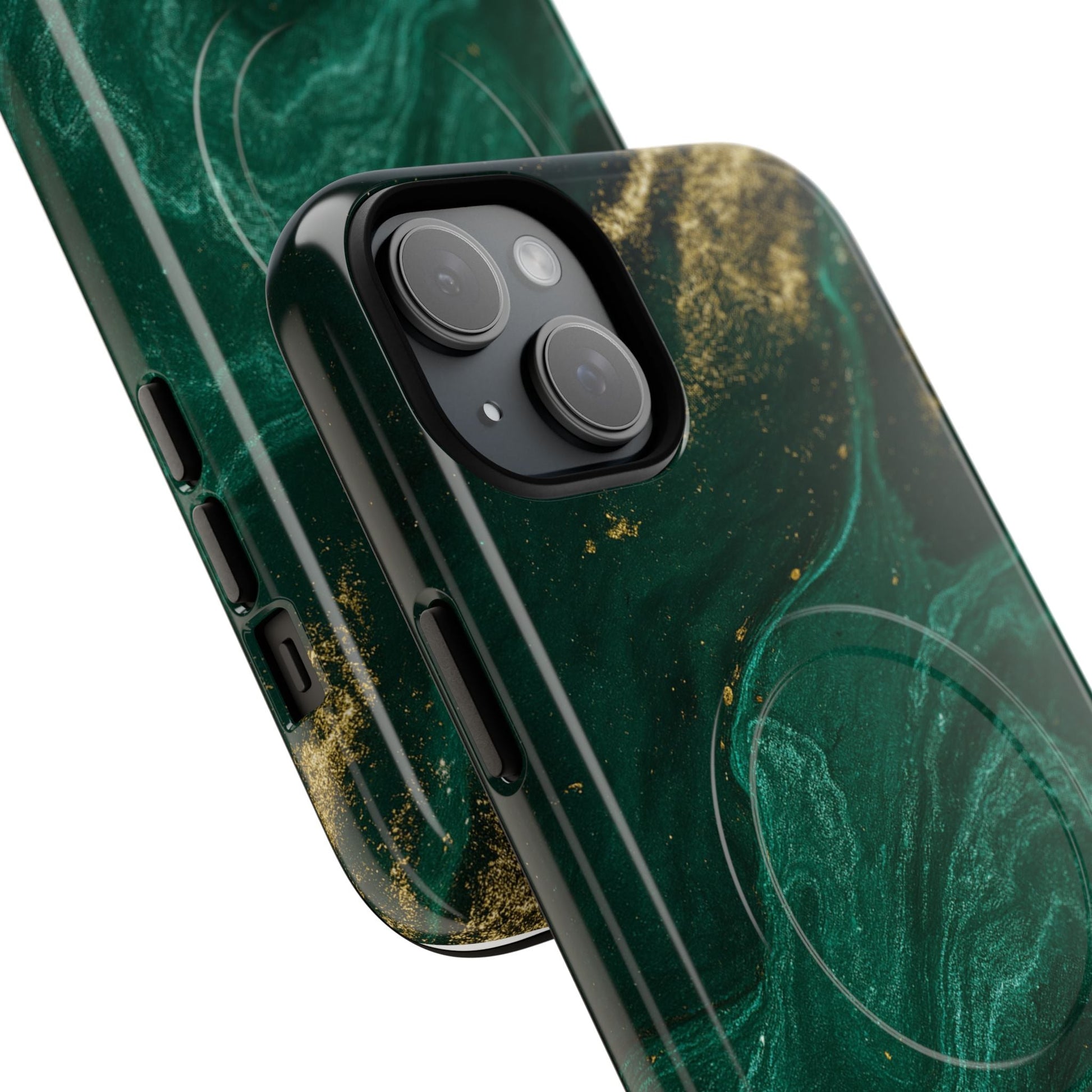 Emerald Marble with Gold Veins iPhone Case | with MagSafe  Shamo's