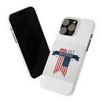 Slim Phone Cases with 4th of July writing for iPhone 17 and more