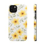 Yellow Flowers Summer Floral Magnetic Impact-Resistant iPhone Case with MagSafe Compatibility - iPhone 14 Plus / Matte - Shamo's