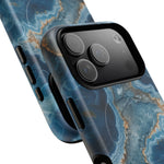 Blue Agate Marble iPhone Case —with MagSafe  Shamo's