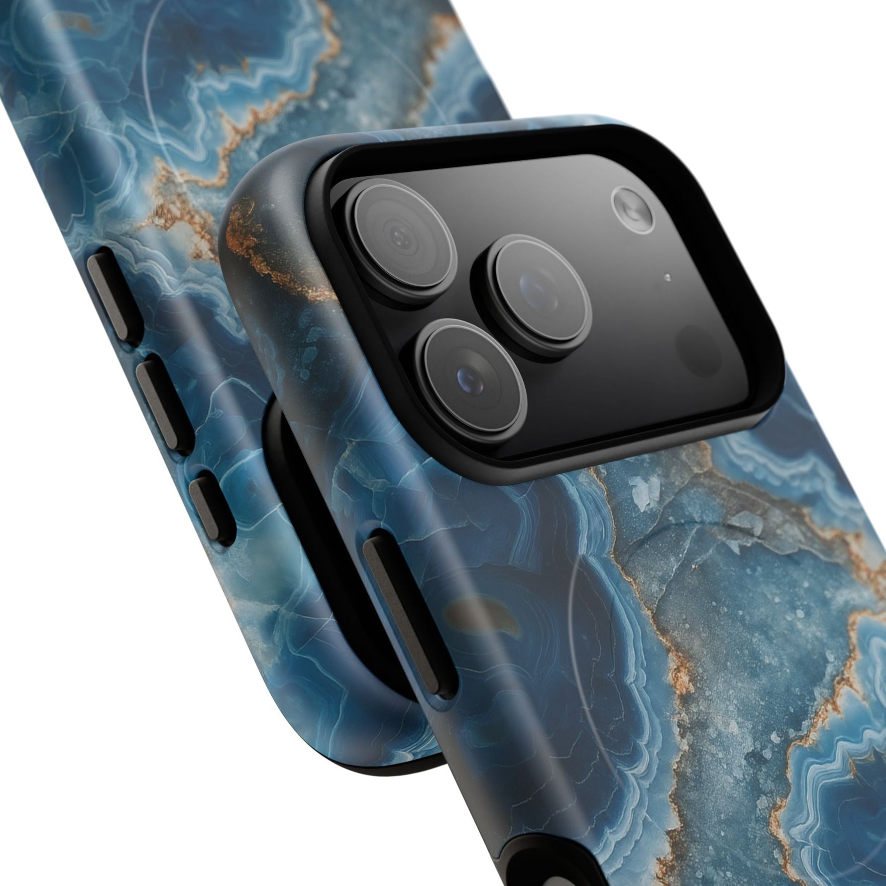 Blue Agate Marble iPhone Case —with MagSafe  Shamo's