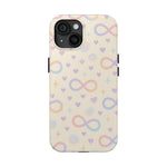 Infinity Pattern Tough Phone Case — Pastel Hearts & Stars  Shamo's iPhone 15