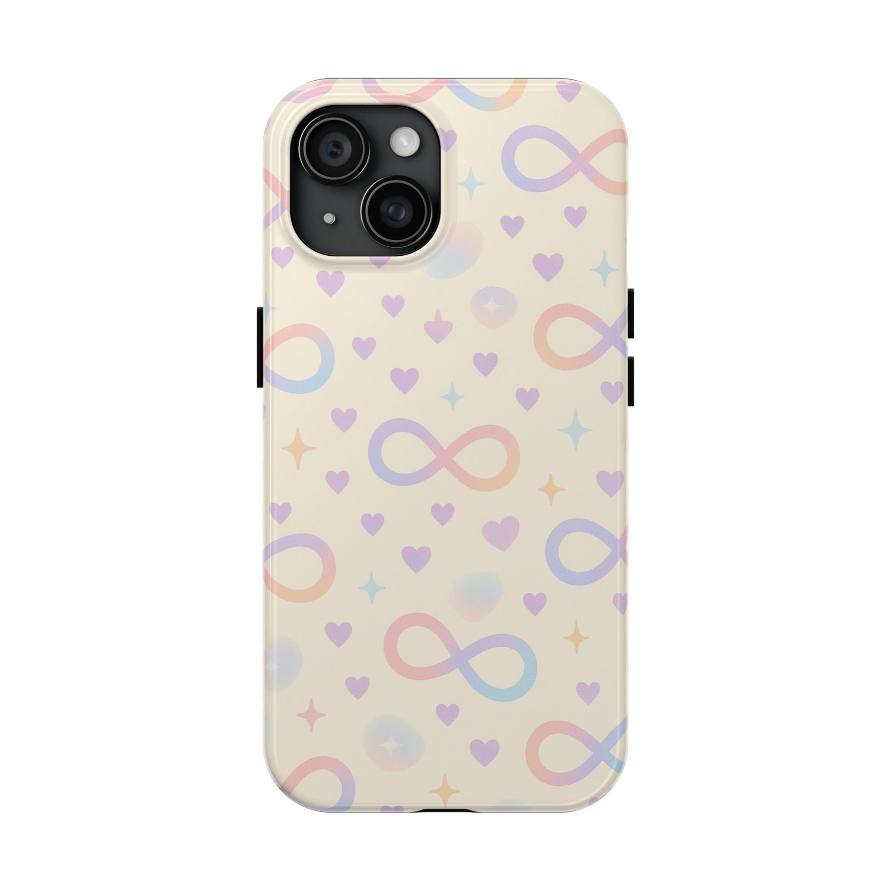 Infinity Pattern Tough Phone Case — Pastel Hearts & Stars  Shamo's iPhone 15