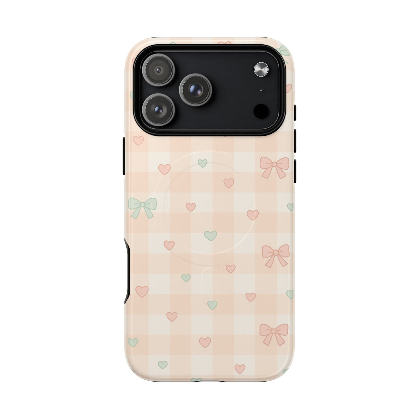 Sweet Pastel Checkered Bows Case for iPhone | MagSafe
