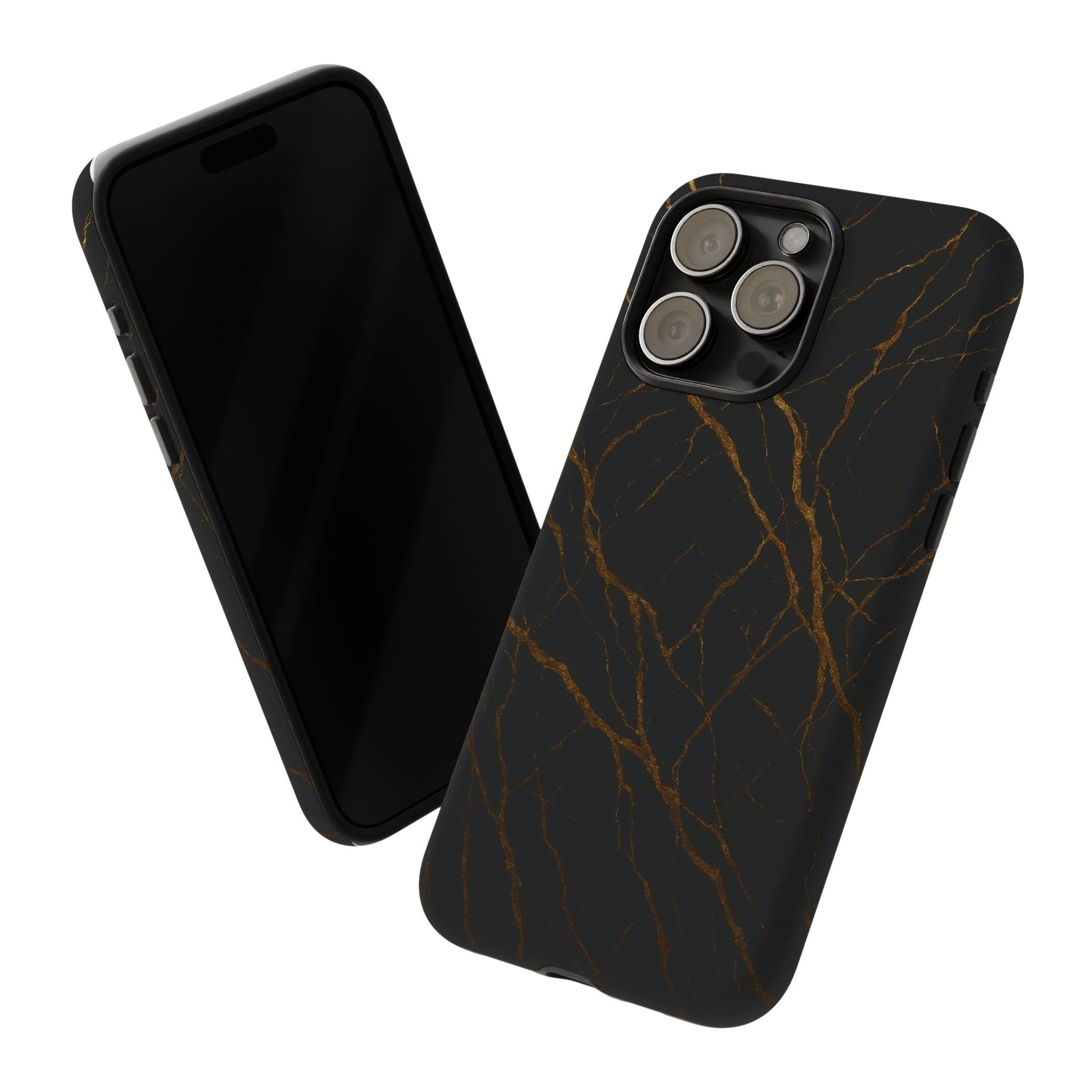 Black Marble Tough iPhone Case  Shamo's