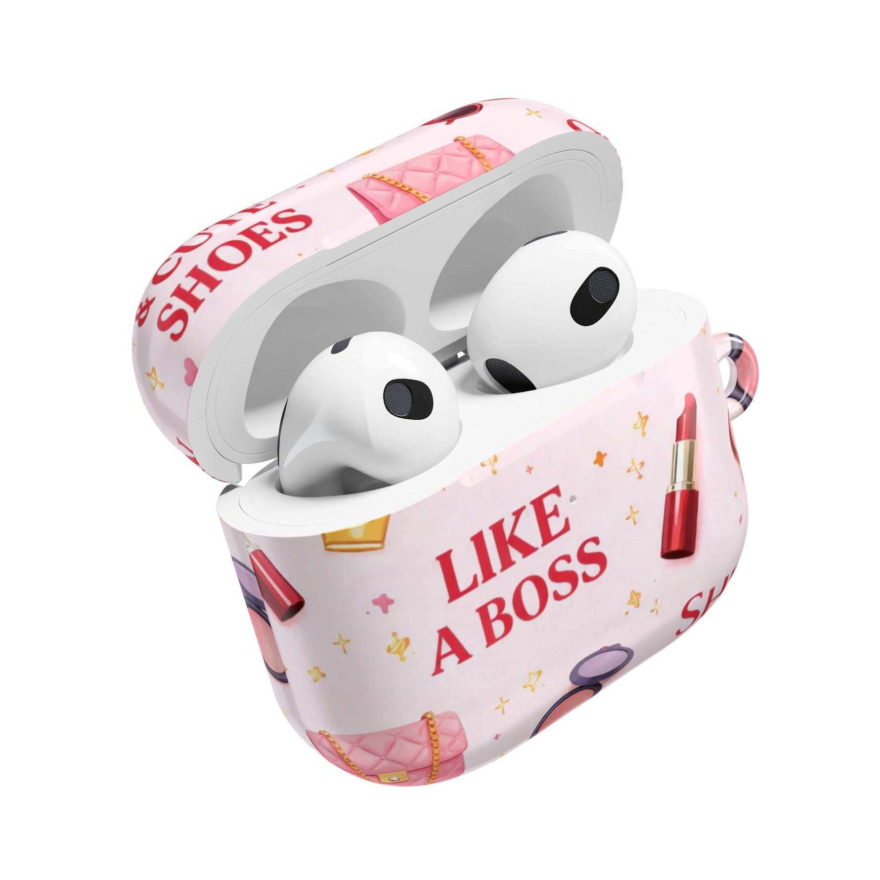 AirPods Case — 'Like a Boss' Pink Cosmetic Pattern Protective Case