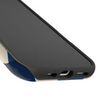 Indigo Loom MagSafe Phone Case – Blue & Ivory Abstract Woven Pattern
