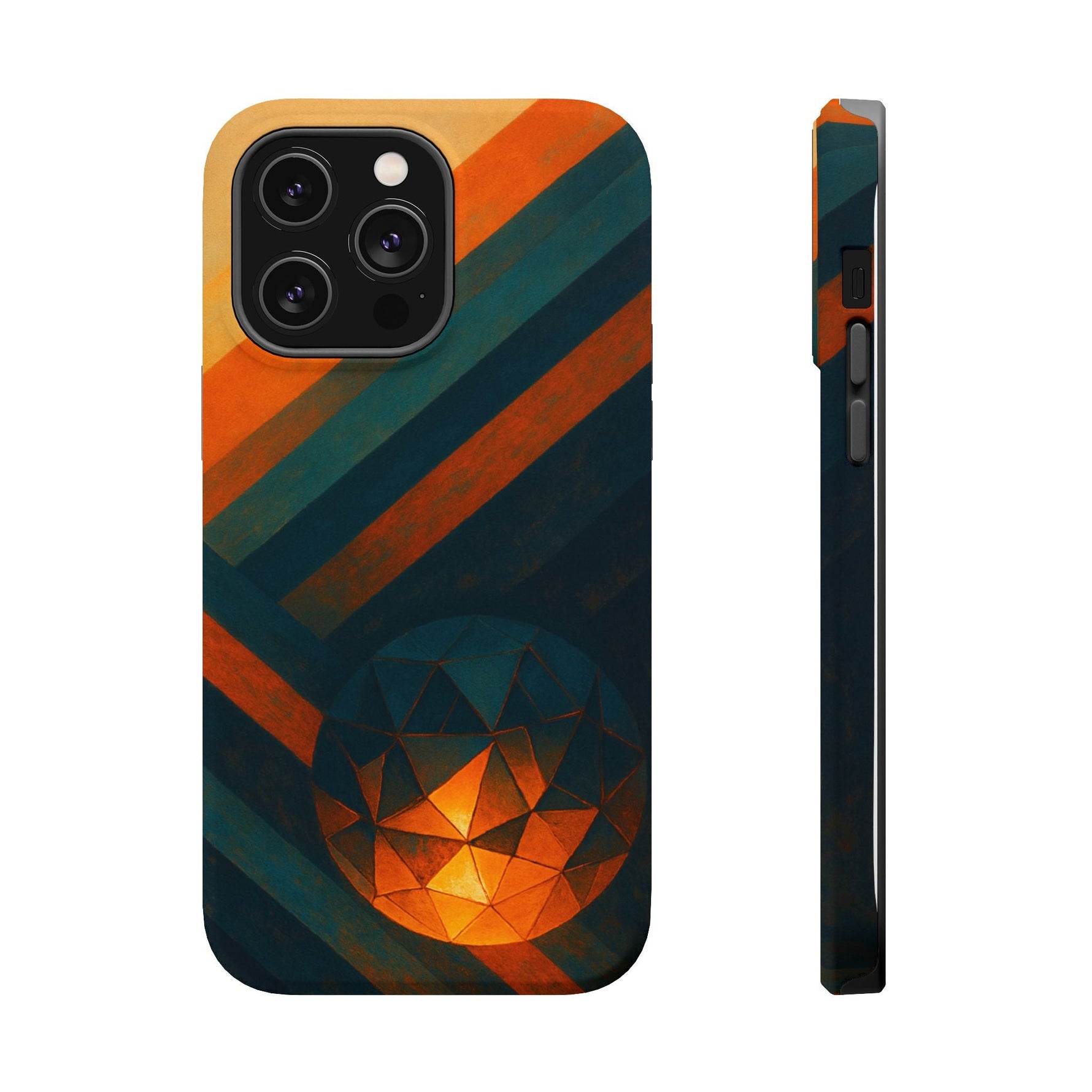 “Geometry of Becoming” Abstract iPhone MagSafe Case — Magnetic Impact-Resistant  Shamo's