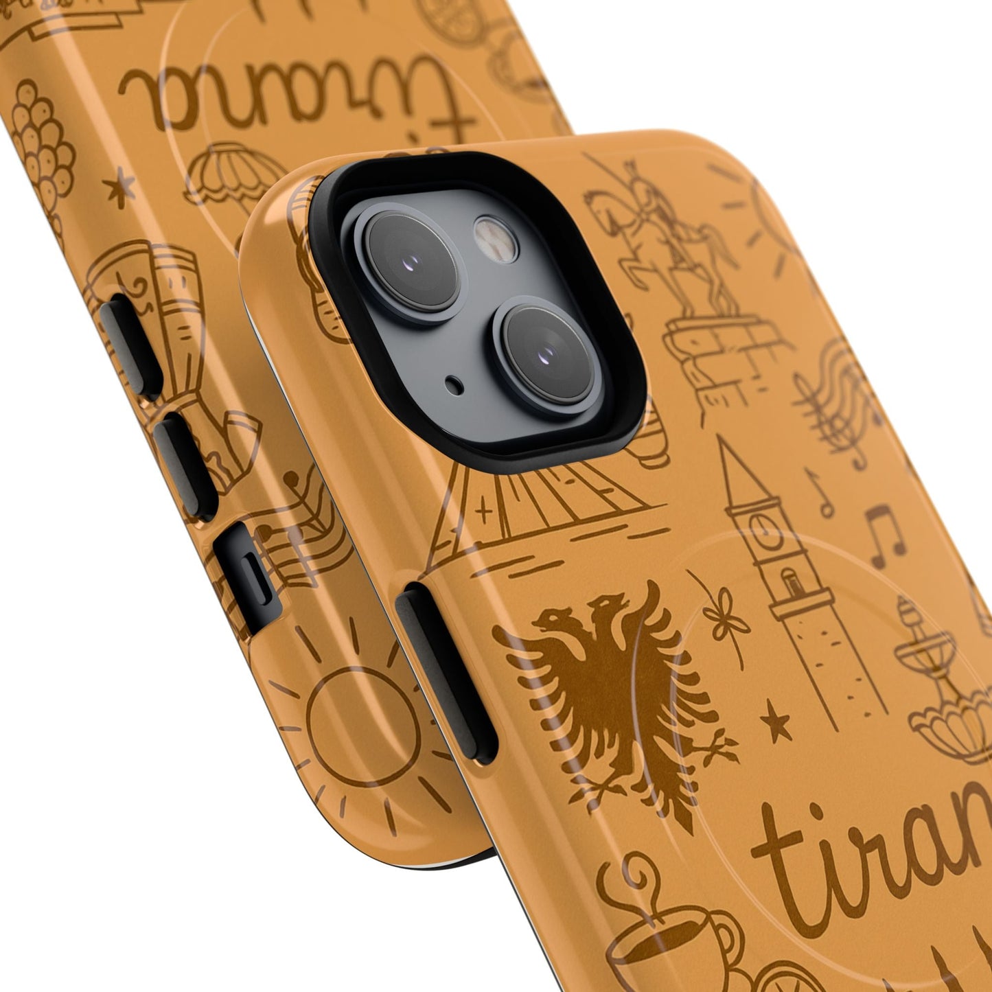 Tirana Illustrated Hand-Drawn iPhone Case — Albanian Landmarks & Icons | MagSafe compatible