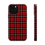 Funda para iPhone resistente a impactos con cuadros escoceses rojos | Compatibilidad con MagSafe