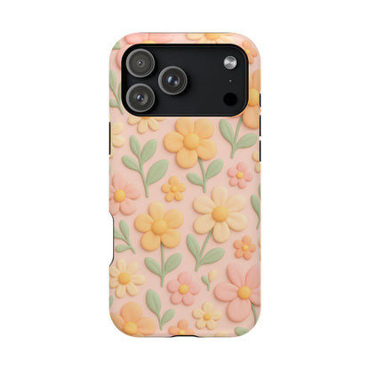 Vintage Floral 3D iPhone Case | MagSafe Compatible