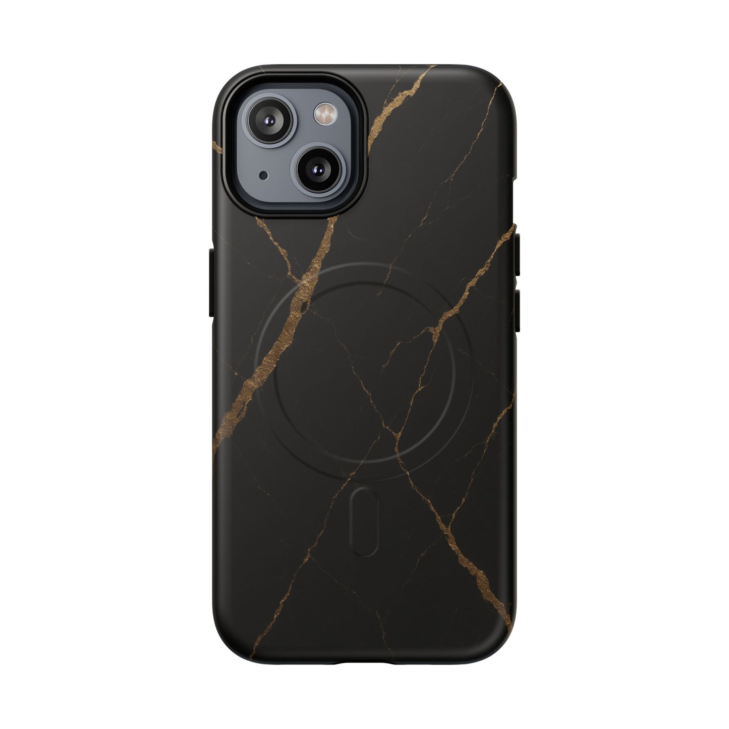 Black & Gold Marble iPhone Case with MagSafe - Shamo's