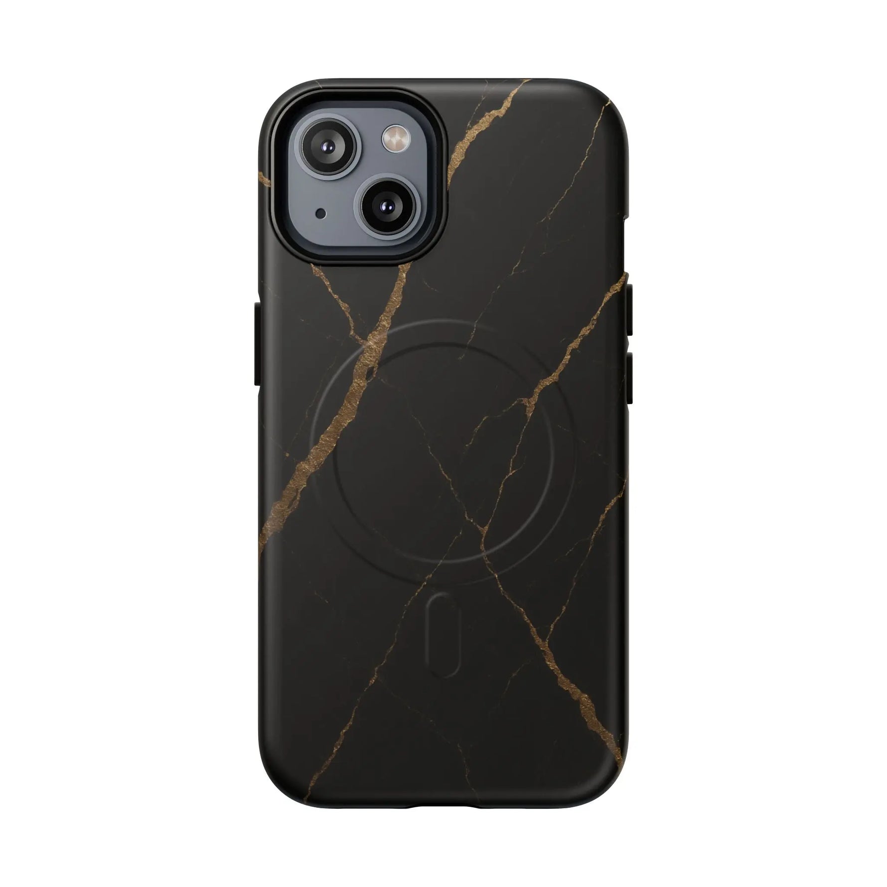 Black & Gold Marble iPhone Case with MagSafe - Shamo's