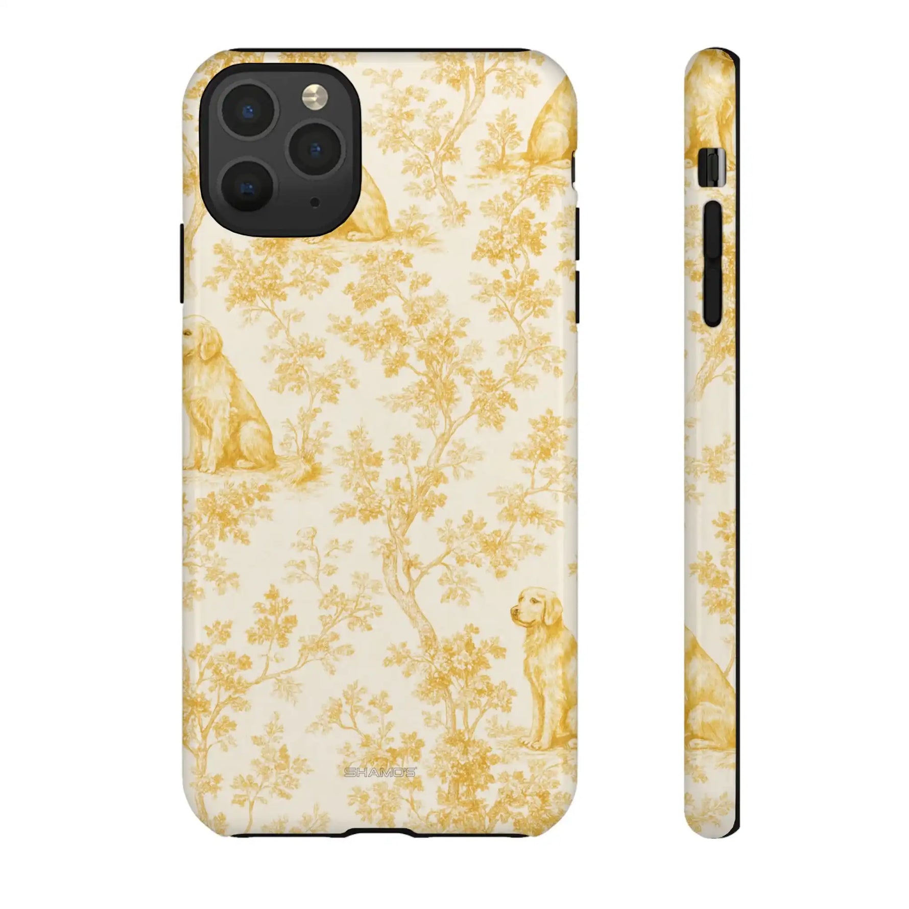 Golden Retriever Pattern Phone Case — Impact Resistant Tough Cases