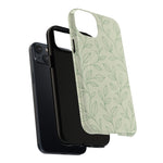 Sage Botanical Leaves Floral iPhone Case | MagSafe - Shamo's
