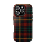 Plaid Impact-Resistant iPhone Case — Red Green Tartan Holiday Theme with MagSafe  Shamo's iPhone 16 Pro / Glossy