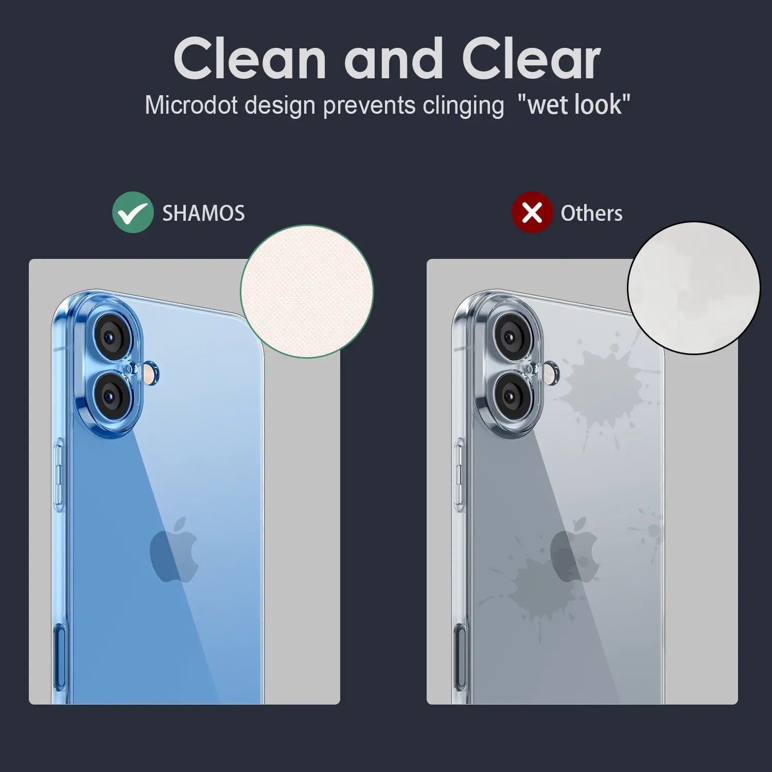 Clear case for iPhone 16 Series, Soft, TPU, Flexible - Shamo's