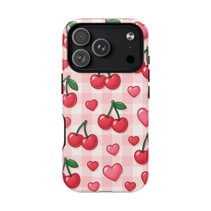 Y2K Cherries & Hearts iPhone Case | MagSafe