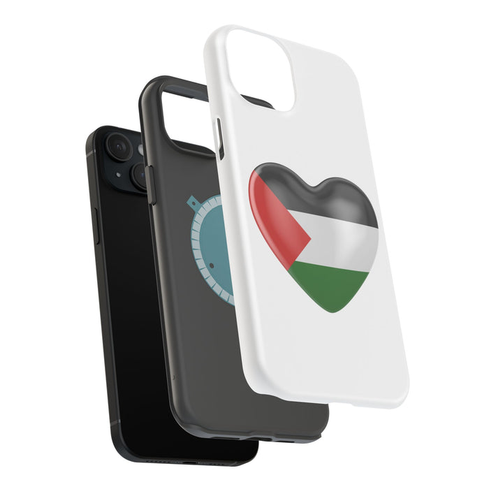 MagSafe Tough Cases with Palestinian flag in heart shape