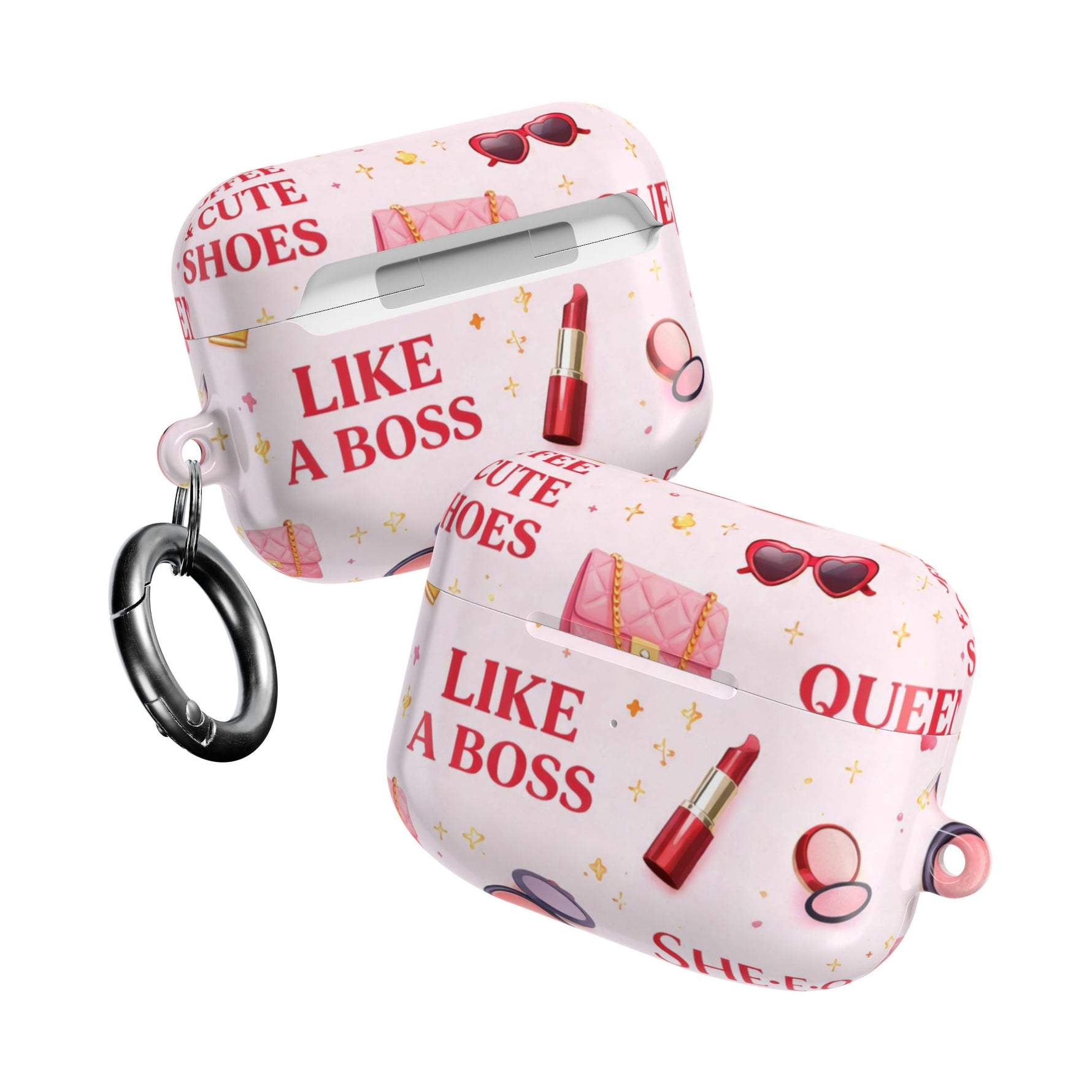 AirPods Case — 'Like a Boss' Pink Cosmetic Pattern Protective Case