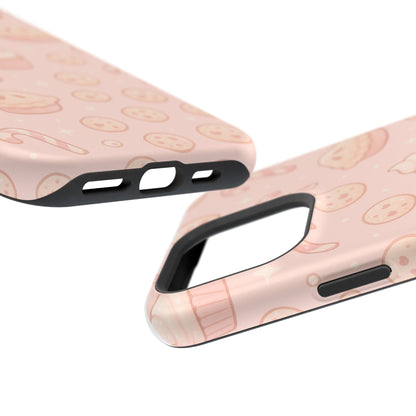 Pink Holiday Sweets Pattern (Cupcake, Pie, Candy Cane) iPhone Case with MagSafe