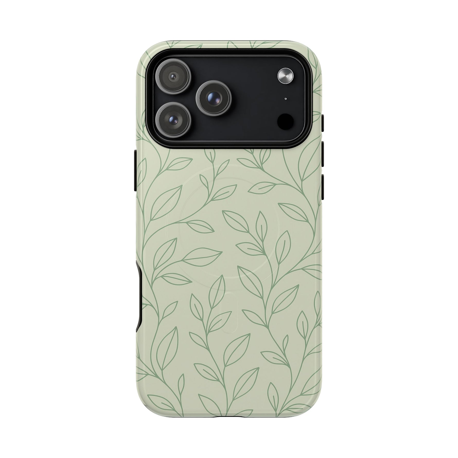Sage Botanical Leaves Floral iPhone Case | MagSafe - Shamo's