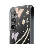 Butterfly Pearl Impact-Resistant Clear iPhone Case  Shamo's