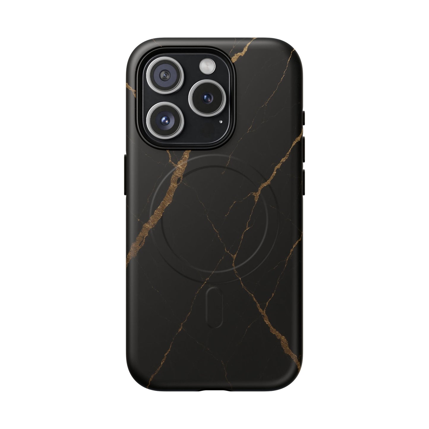 Black & Gold Marble iPhone Case with MagSafe - Shamo's