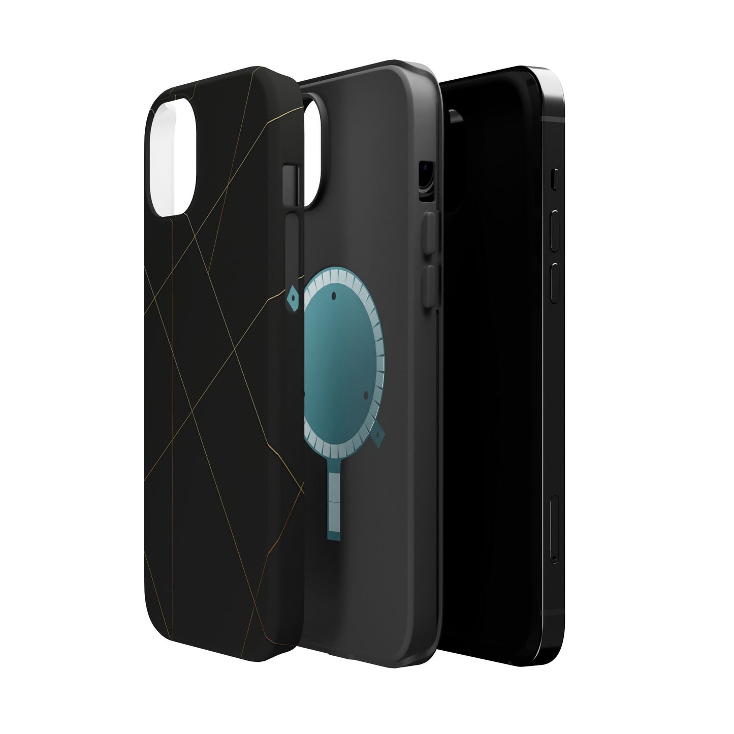 Black Geometric Design iPhone Case | MagSafe  Shamo's