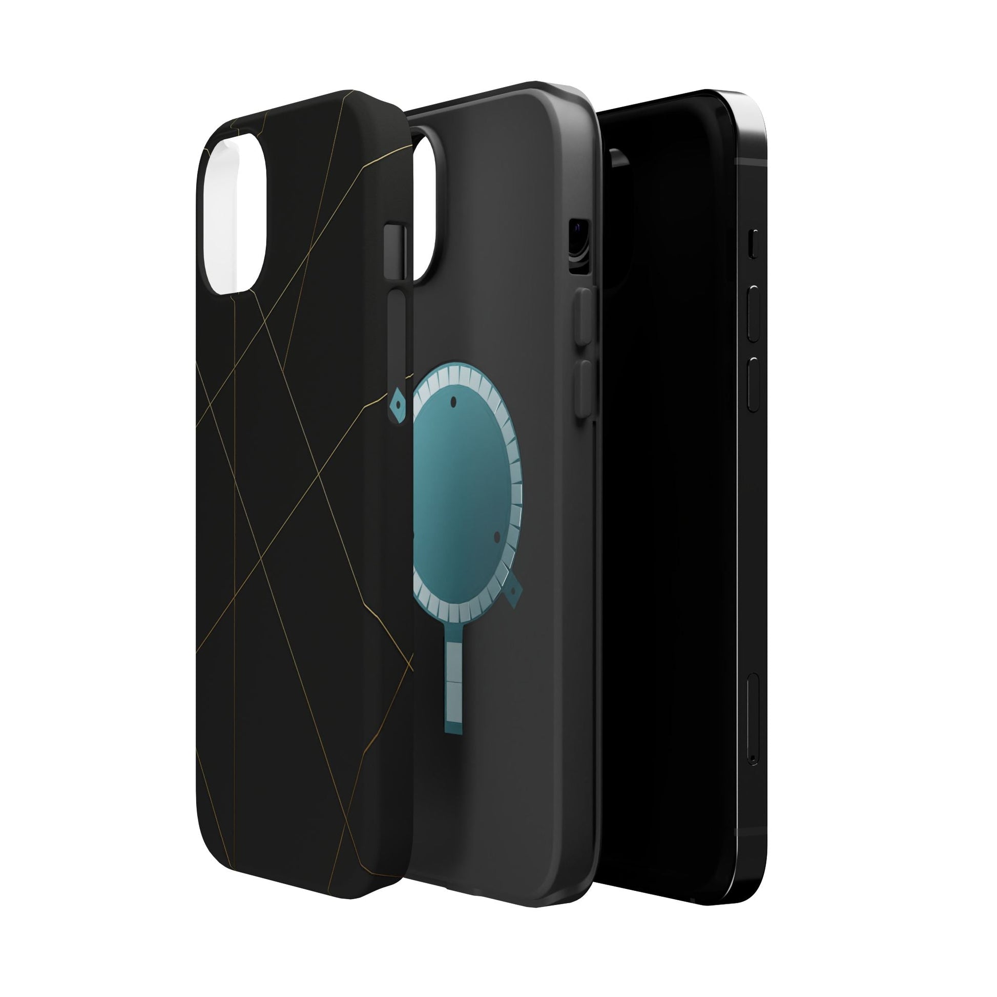 Black Geometric Design iPhone Case | MagSafe  Shamo's