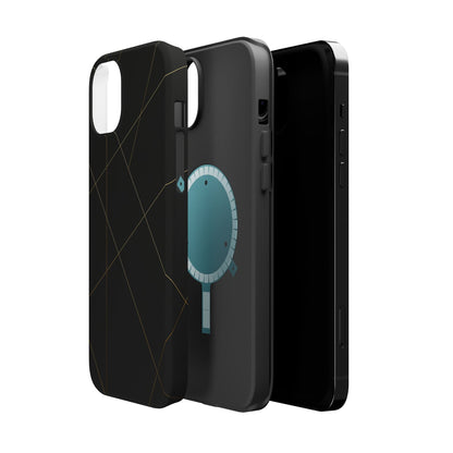 Black Geometric Design iPhone Case | MagSafe  Shamo's