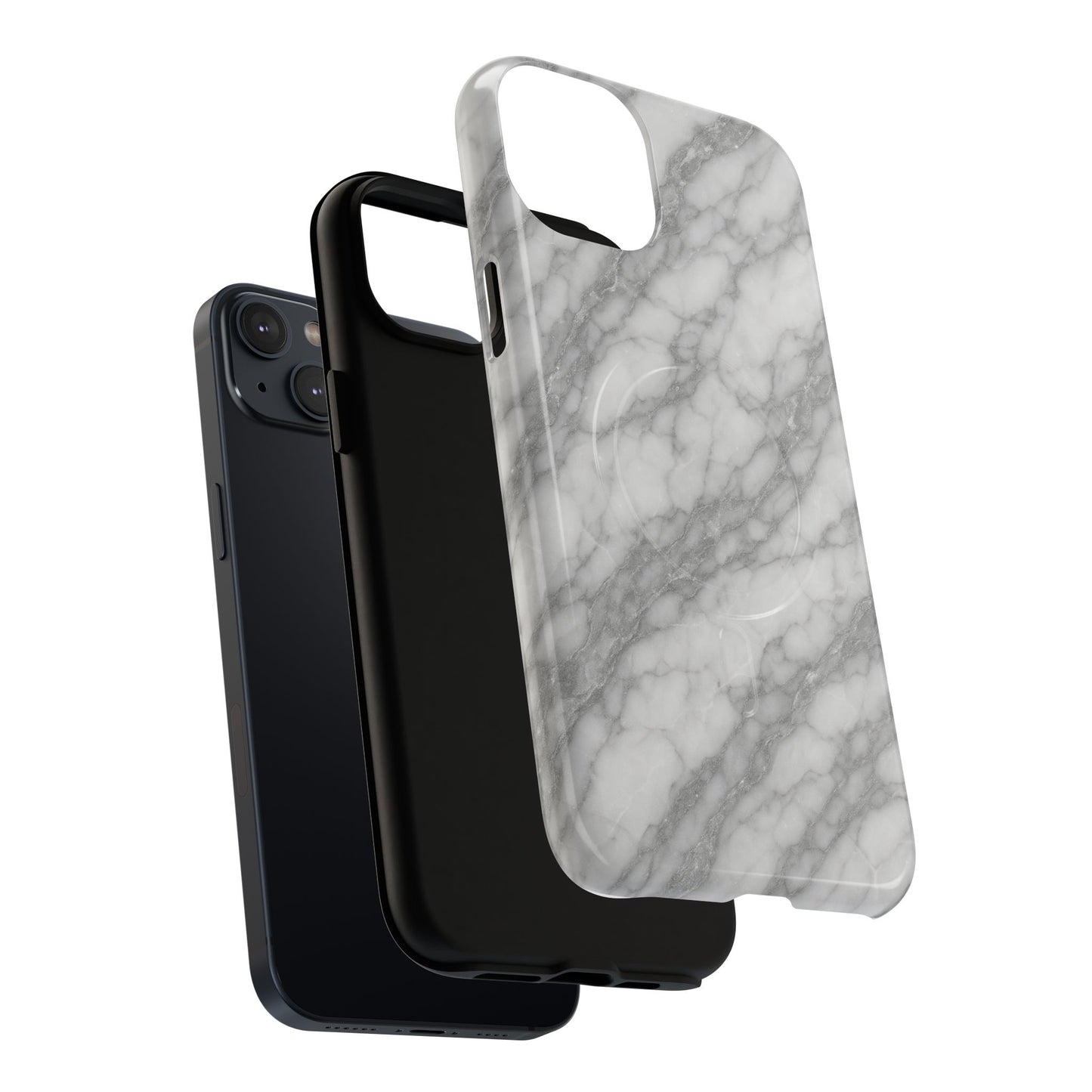 Silver Mist Marble iPhone Case with MagSafe
