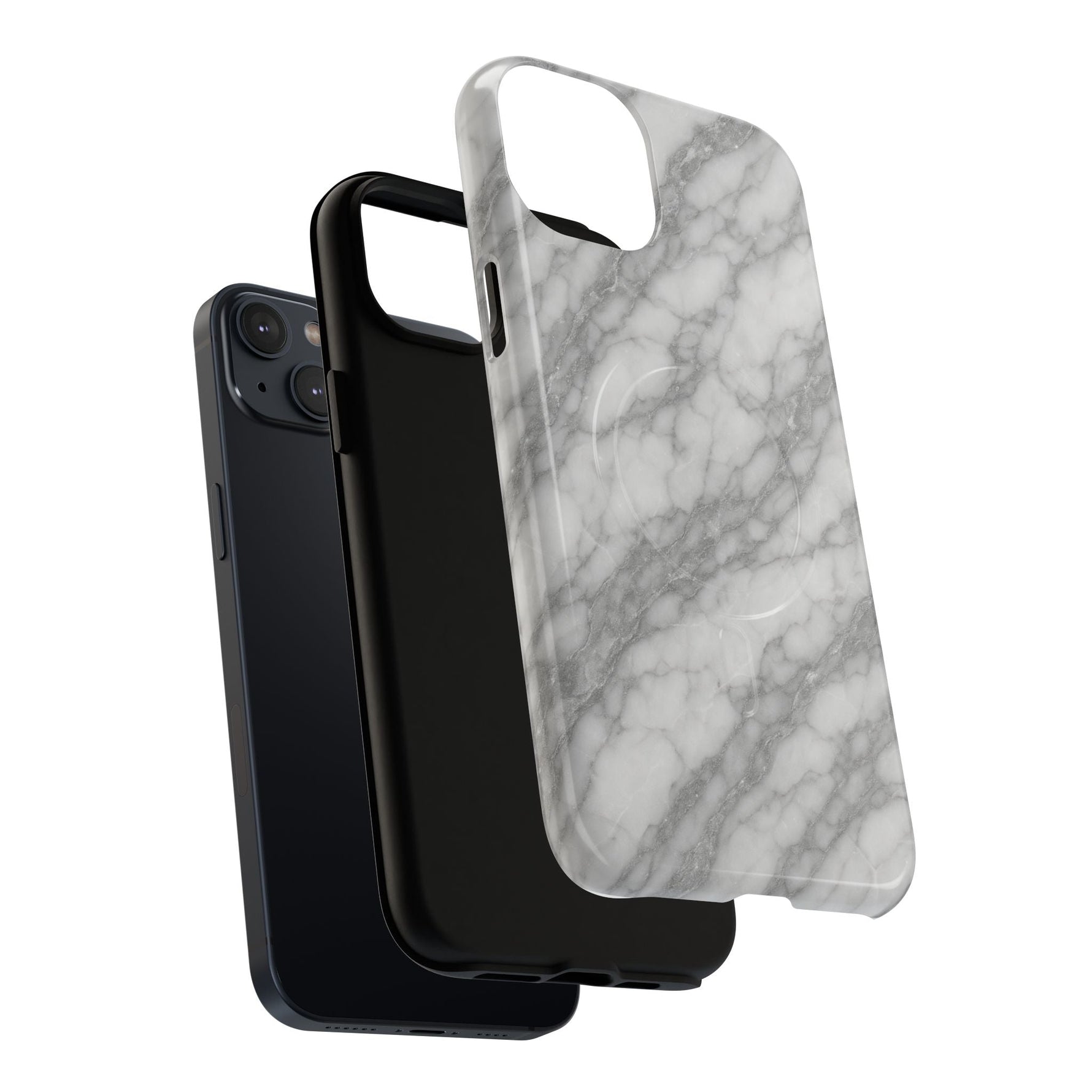 Silver Mist Marble iPhone Case with MagSafe  Shamo's