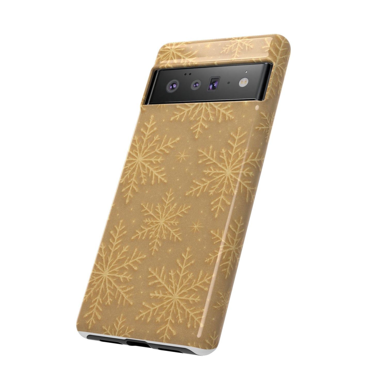 Golden Snowflake Holiday iPhone Case
