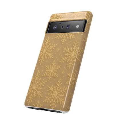 Golden Snowflake Holiday iPhone Case