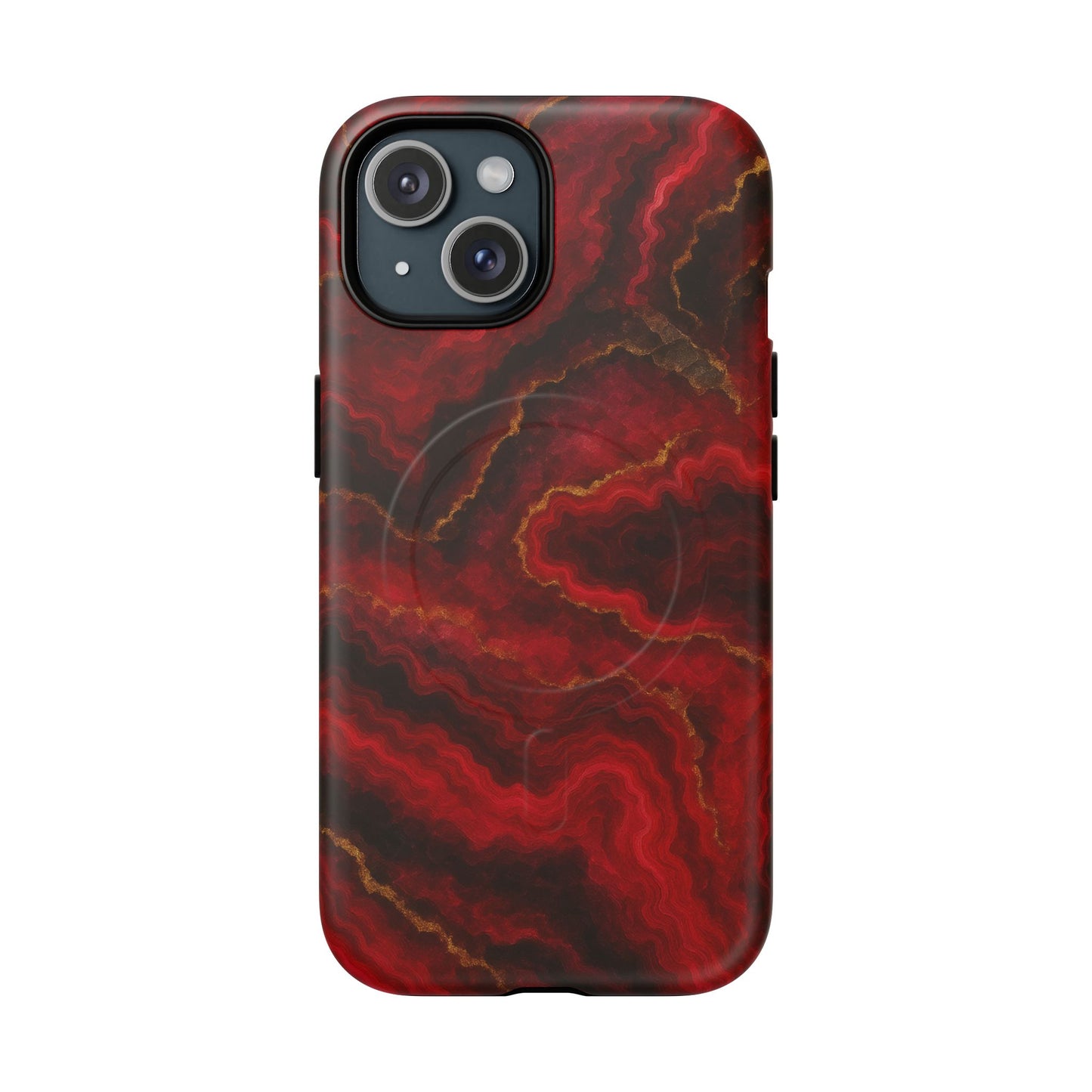 Red Marble iPhone Case with MagSafe - Shamo's