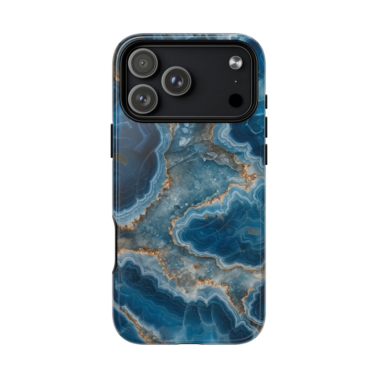 Blue Agate Marble iPhone Case —with MagSafe - Shamo's