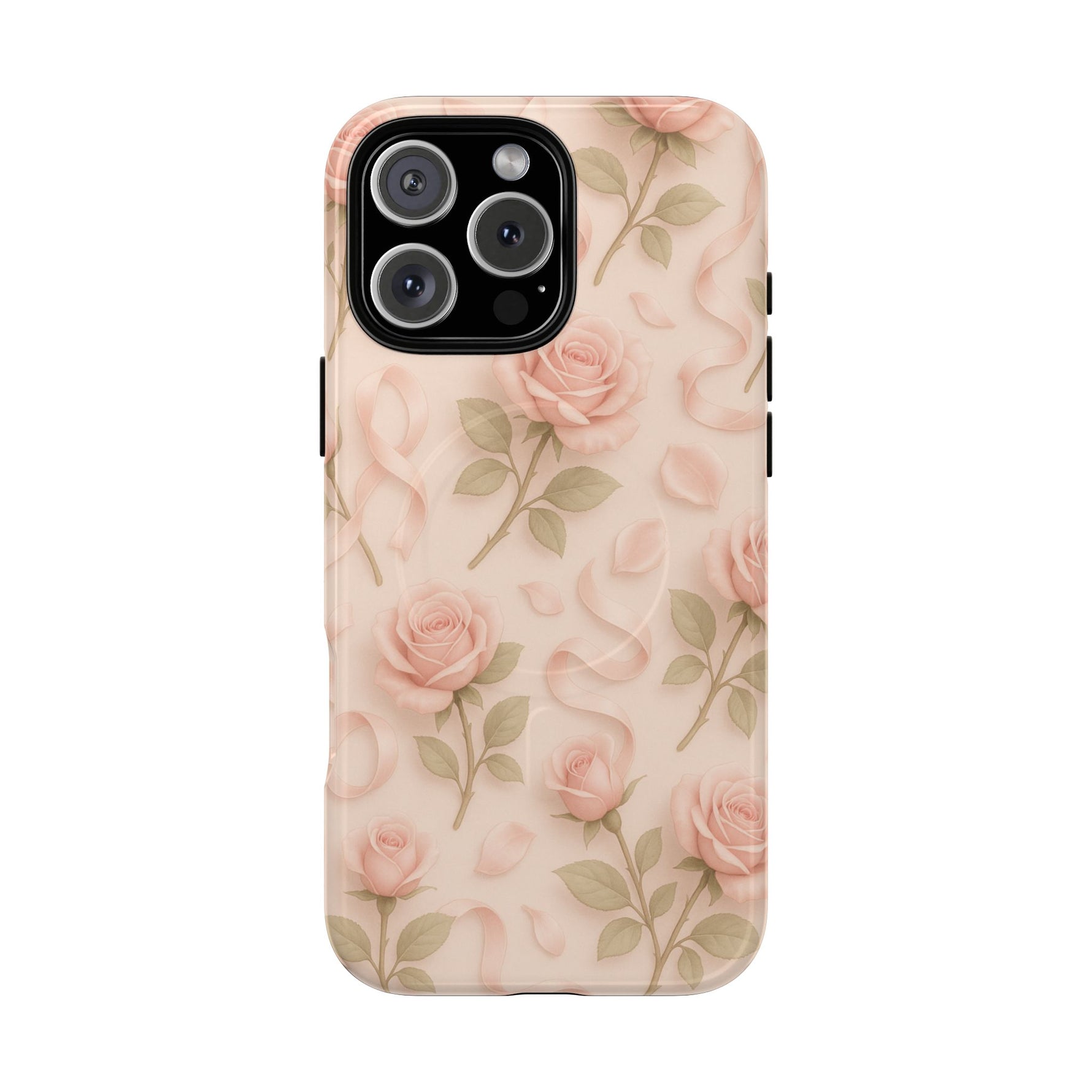 Blush Roses and Ribbons 3D iPhone Case | MagSafe - Shamo's