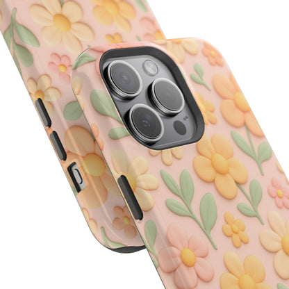 Vintage Floral 3D iPhone Case | MagSafe Compatible