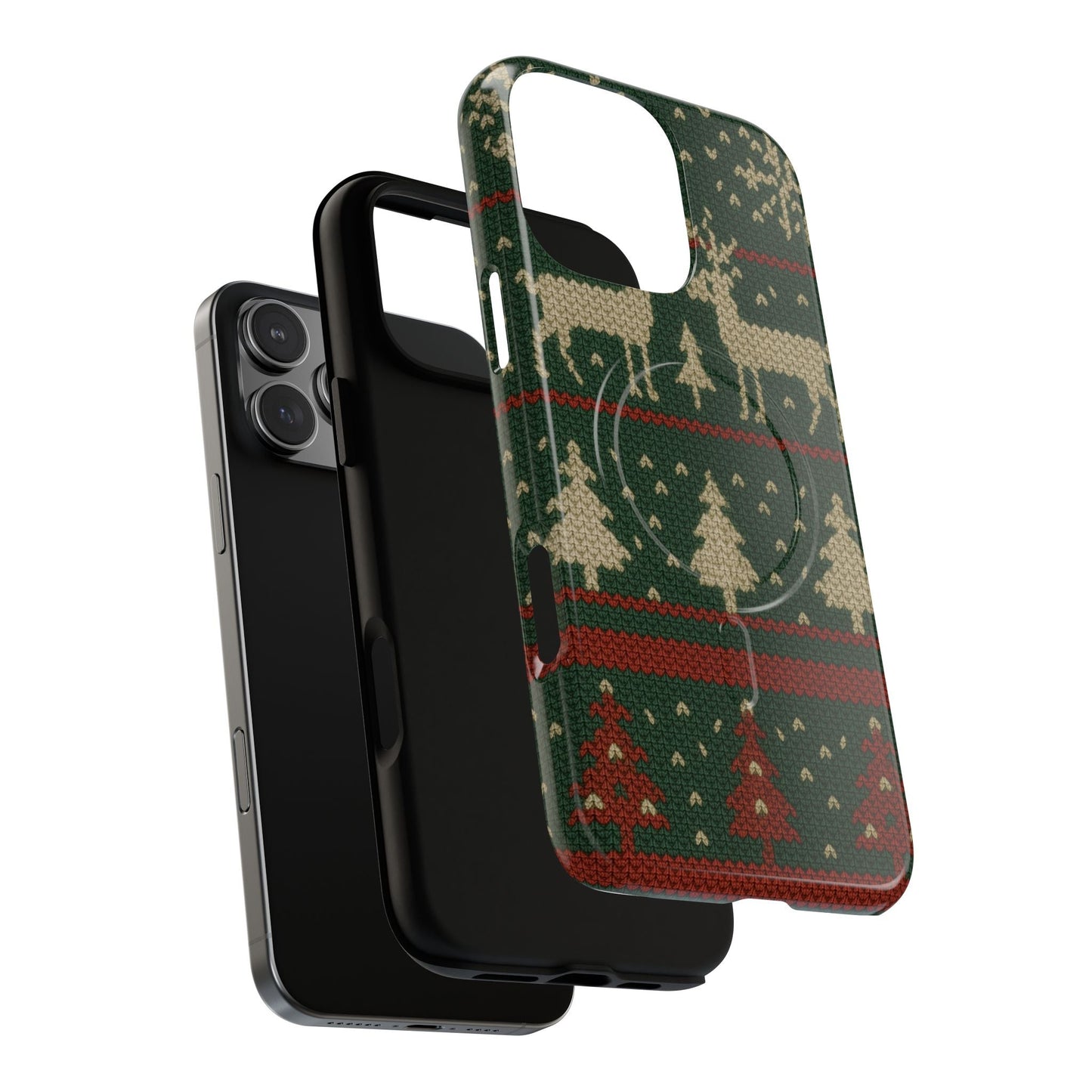Holiday Knit Reindeer MagSafe Tough iPhone Case