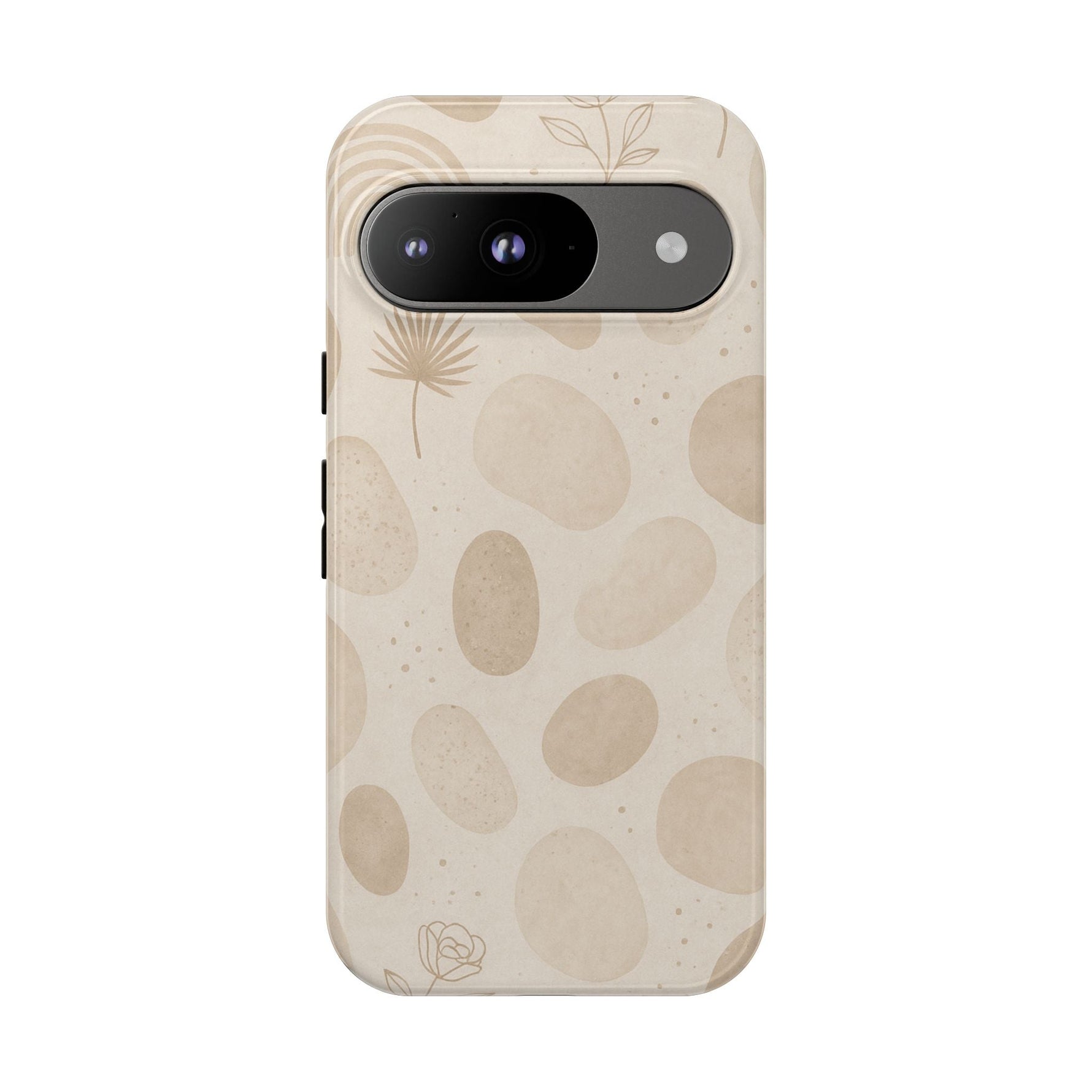 Neutral Pebble Pattern Tough iPhone Case  Shamo's Google Pixel 9 / Glossy