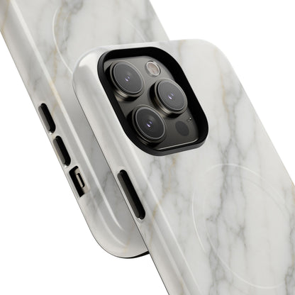 Classic White Marble iPhone Case with MagSafe
