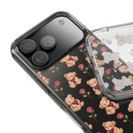 Romantic Teddy Bear Impact-Resistant Phone Case with Heart Design