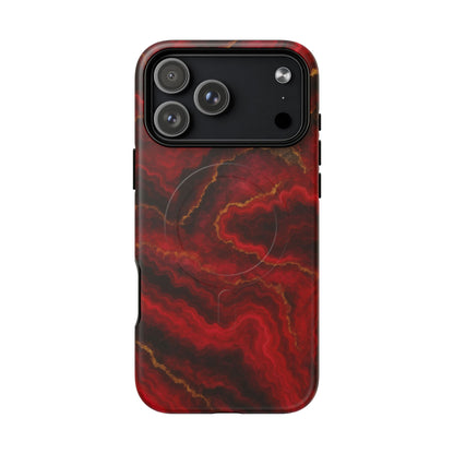 Red Marble iPhone Case with MagSafe - Shamo's