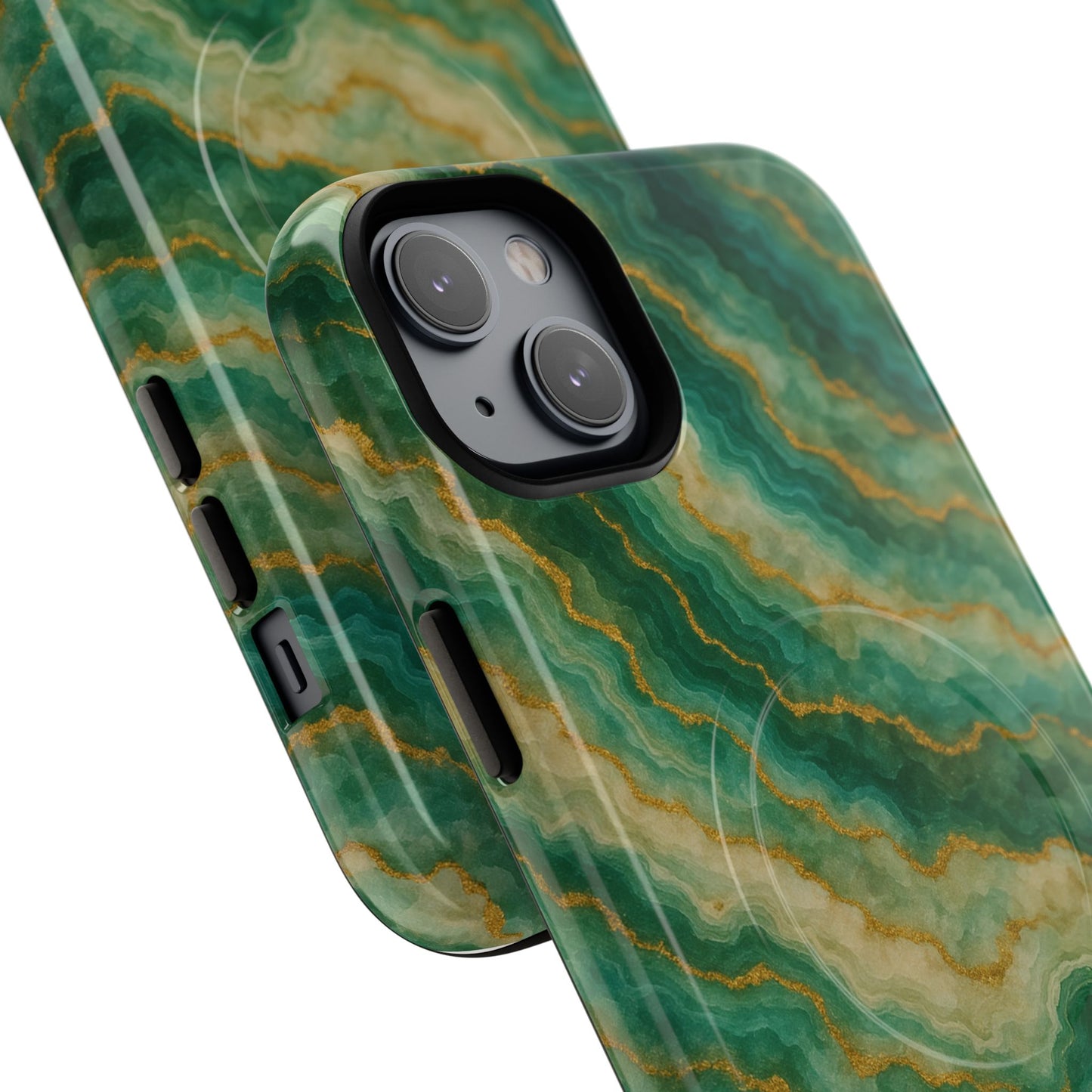 Green Marble iPhone Case with MagSafe