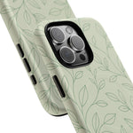 Sage Botanical Leaves Floral iPhone Case | MagSafe - Shamo's