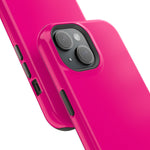 Neon Pink MagSafe Compatible Impact-Resistant Phone Case Hot Pink