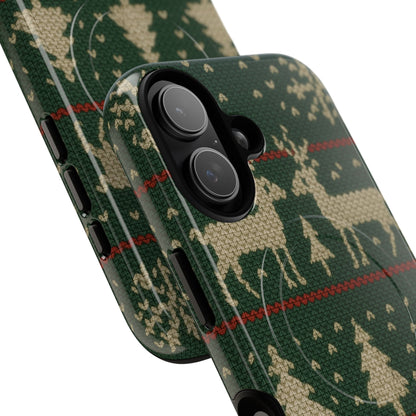 Holiday Knit Reindeer MagSafe Tough iPhone Case