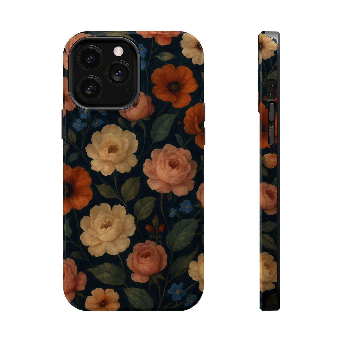 Floral Vintage Rose Magnetic Impact iPhone Case with MagSafe  Shamo's iPhone 13 Pro Max / Glossy