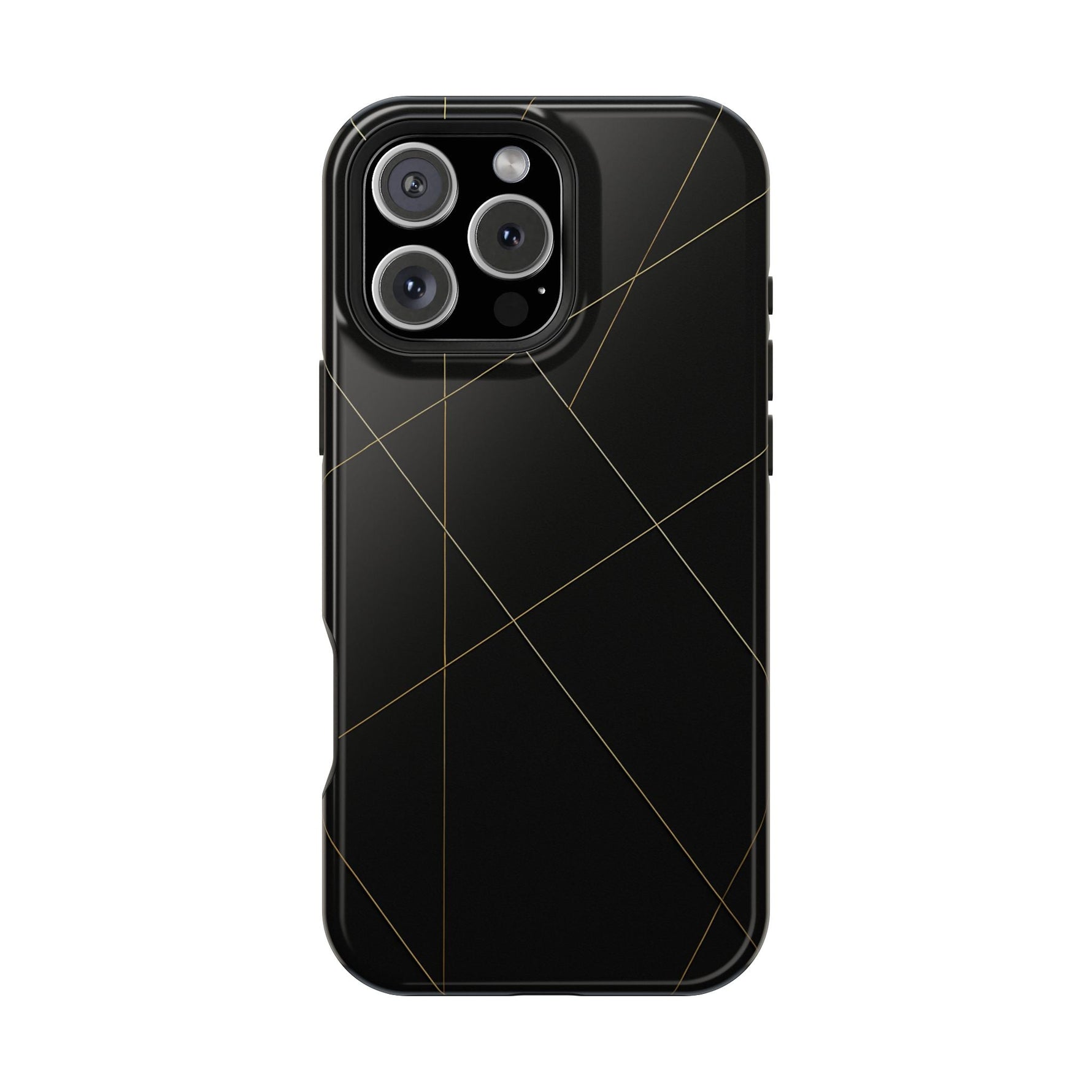 Black Geometric Design iPhone Case | MagSafe  Shamo's iPhone 16 Pro Max / Glossy